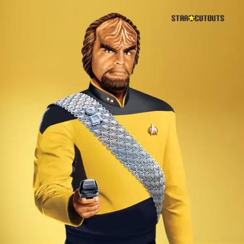 Star Cutouts SC4678 Star Trek Worf Lifesize Cardboard Cutout, Height: 193 cm – 5