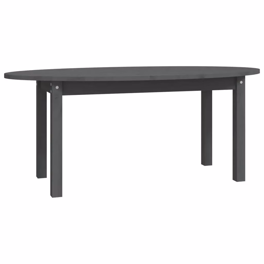 Berkfield Home Grey Rustic Solid Pine Coffee Table W/D/H: 110 x 55 x 45 cm – 2