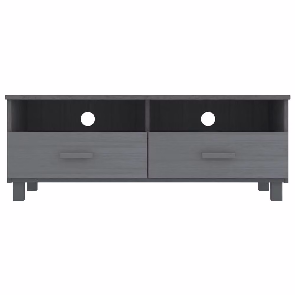 Berkfield Home HAMAR TV Cabinet in Dark Grey Solid Pine, W/D/H: 106 x 40 x 40 cm – 3