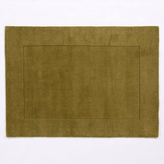 Arthouse Esme Wool Rug in Green with High-Low Effect, W: 80 cm, L: 150 cm – 1