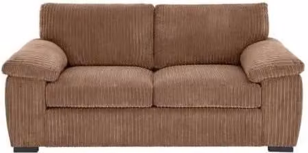 LUXURY LIFE Collingdale 2 Seater Sofa in Light Brown Jumbo Cord Fabric – 1