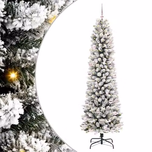 vidaXL White Artificial Christmas Tree, Height: 240 cm – 1
