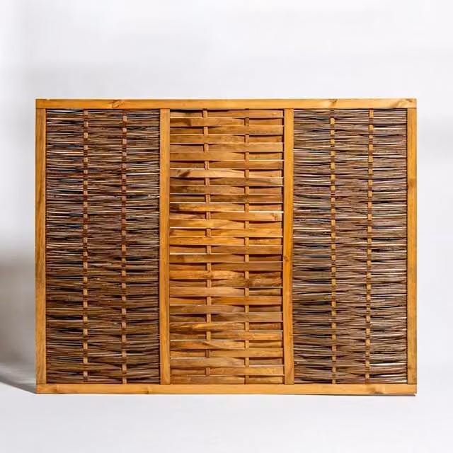 Primrose Brown Woven Impregnated Willow Hurdle Fence Panel, W: 1.82 m, H: 1.37 m