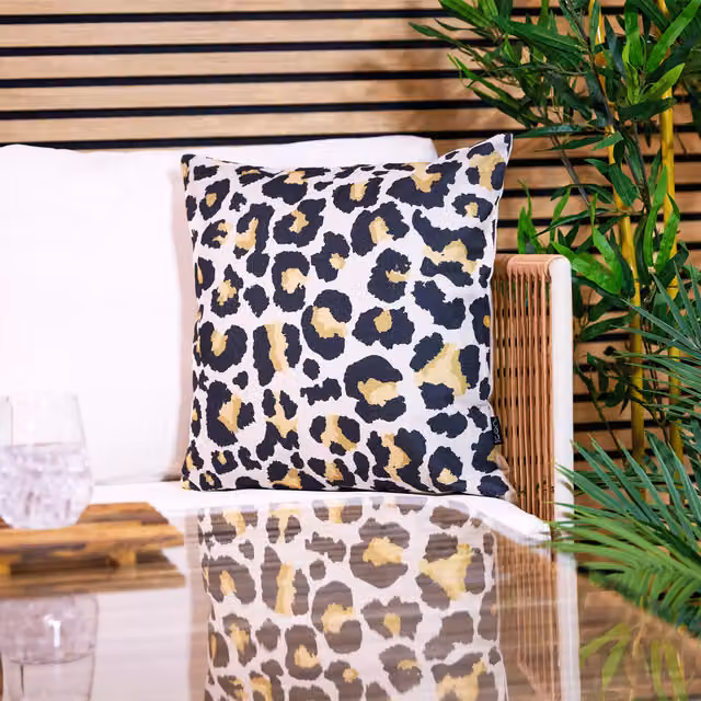 icon Animal Print Square Scatter Cushion, Multicolour, W/D/H: 43 x 43 x 43 cm