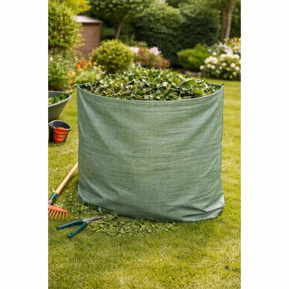 FLAVORA 5 Pack 1 Ton FIBC Bulk Jumbo Bags in Green, W/D/H: 160 x 100 x 148 cm – 4