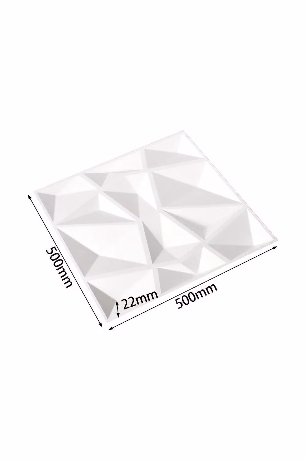 Living and Home 12 Pack White Decorative 3D Geometric PVC Wall Panels – 2