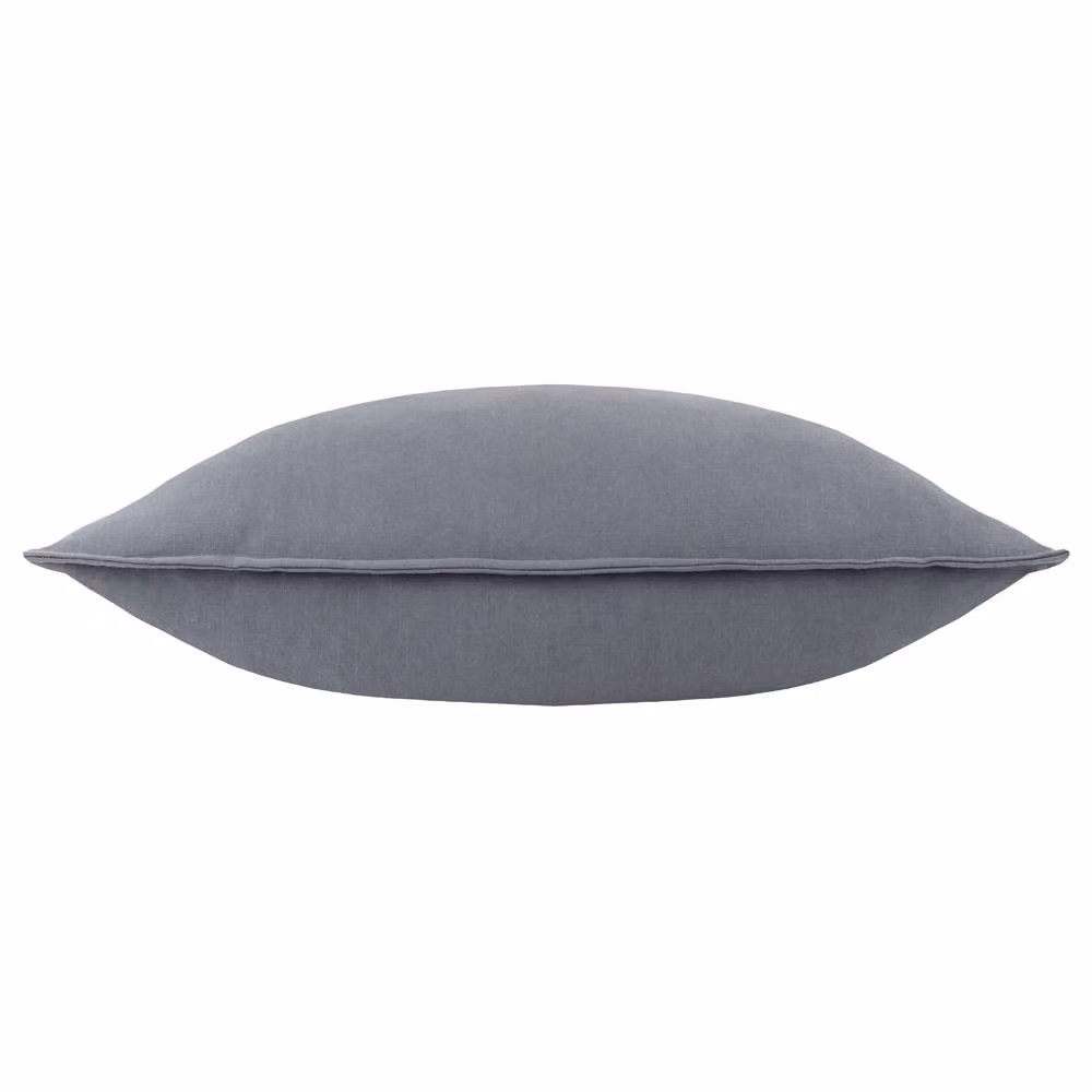 Yard Blue Slub Cotton and Polyester Square Cushion, W/D/H: 50 x 50 x 50 cm – 3