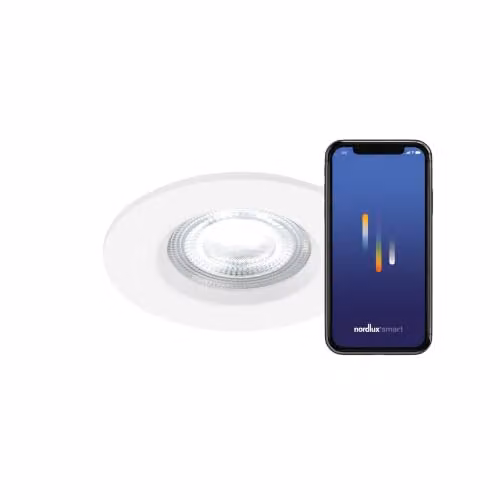 Nordlux Donsmart White Plastic Recessed LED Downlight IP65 Dimmable Mains