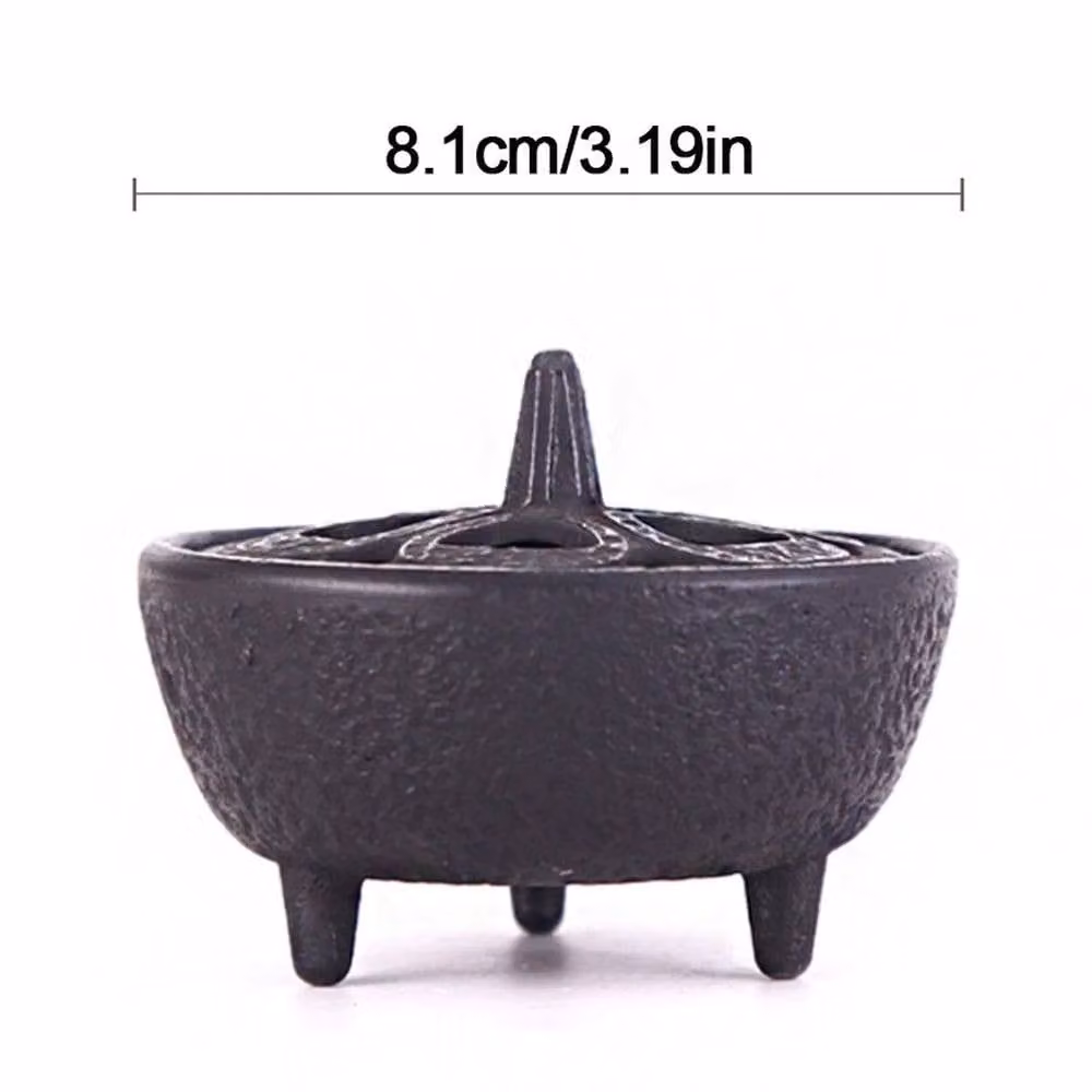 EONLION Black Cast Iron Small Tabletop Incense Burner – 2