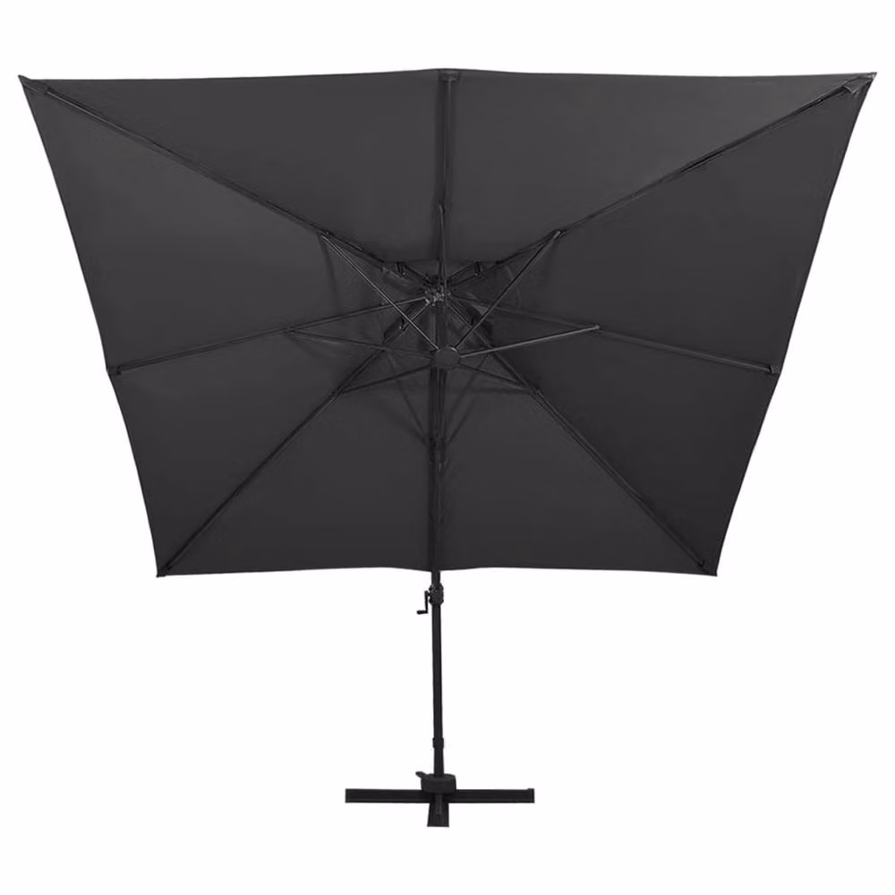 Berkfield Home Cantilever Umbrella with Double Top in Black, W/D: 300 x 300 cm – 2