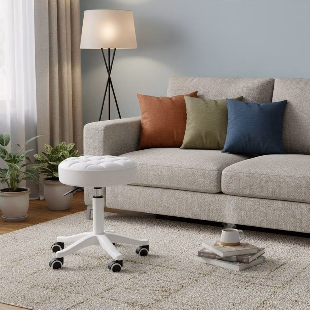 Ventryn Vintage Salon Chair in Grey with 360 Degree Swivel and Height Adjustable Lift – 3