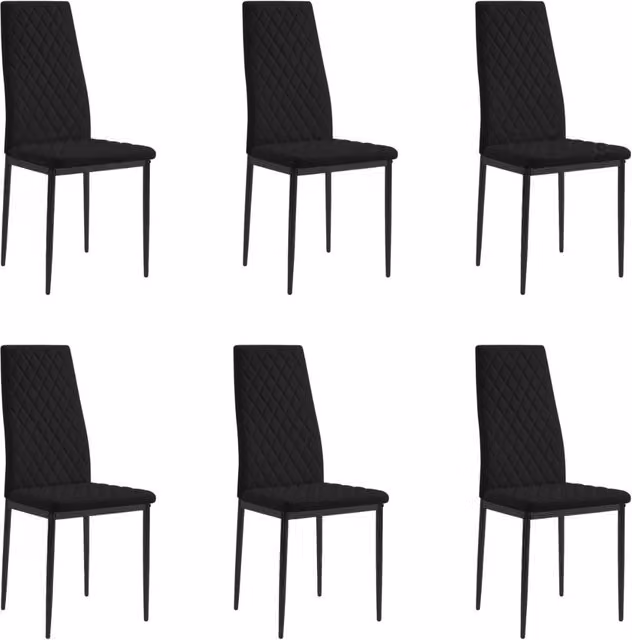Home Detail Sona Faux Leather Dining Chairs, Set of 4, Black – 1