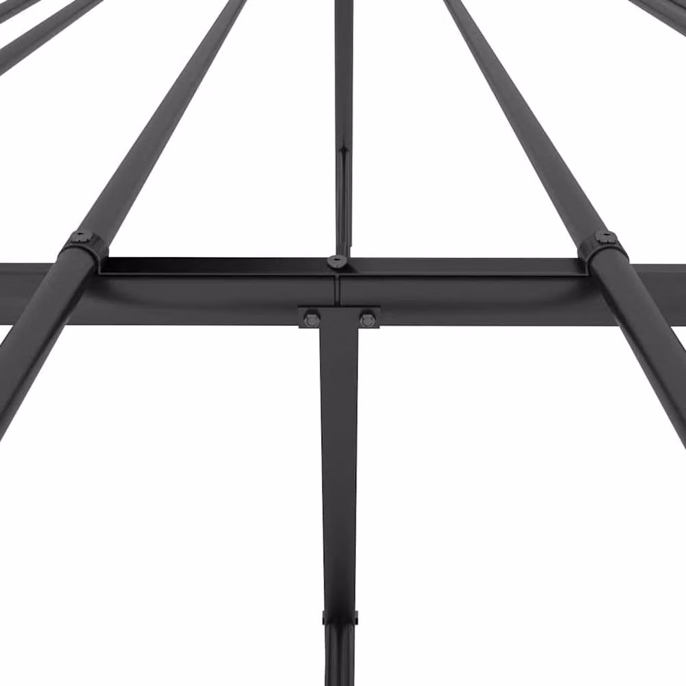 Berkfield Home Metal Bed Frame with Headboard, Black, W/D/H: 180 x 200 cm – 3