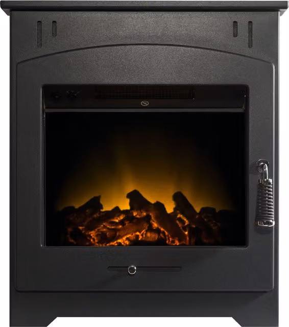 Adam Fires & Fireplaces Holston Black Electric Inset Stove with Remote Control – 1
