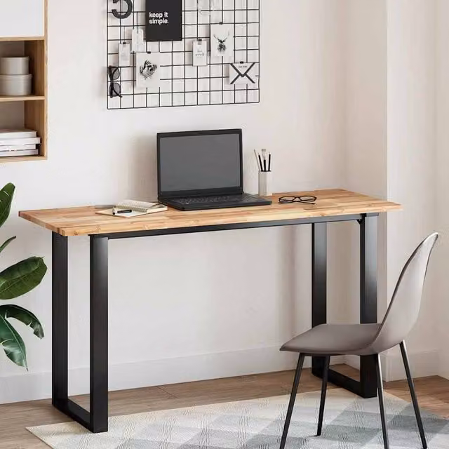 Berkfield Home Solid Wood Acacia Desk Top in Brown, W/D/H: 120 x 50 x 2 cm