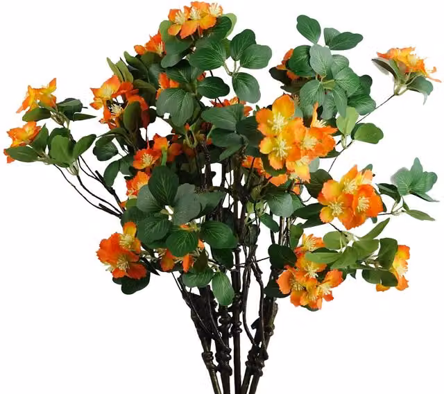 Pegdev Pack of 6 Orange Artificial Silk Foliage Sprays, Height: 60 cm – 1