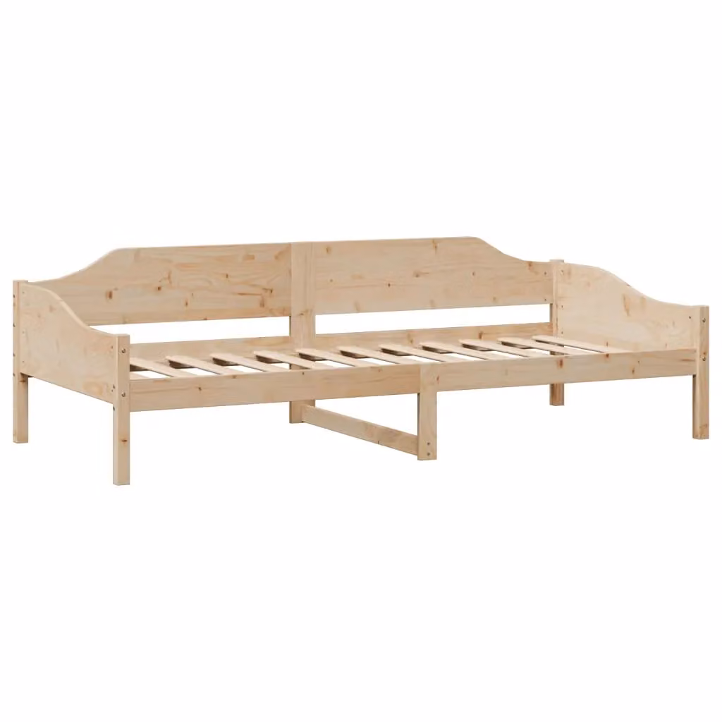 Berkfield Home Modern Solid Wood Pine Bed Frame in Brown, W/D/H: 90 x 200 cm – 2