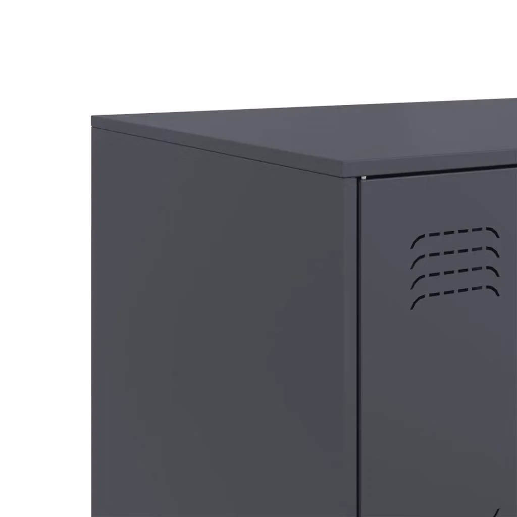 Berkfield Home Anthracite Industrial Metal Sideboard, W/D/H: 99 x 39 x 73 cm – 5
