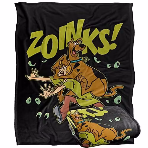 LOGOVISION Scooby Doo Throw Blanket, Multicolour and White, W/D/H: 152 x 127 cm – 1
