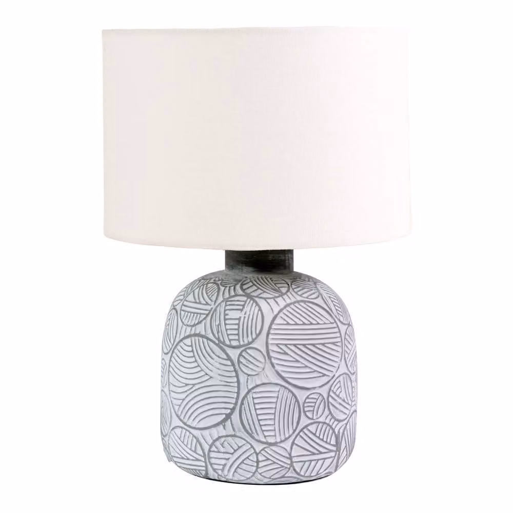 Pagazzi Gloria Ceramic Table Lamp in Beige and White – 2