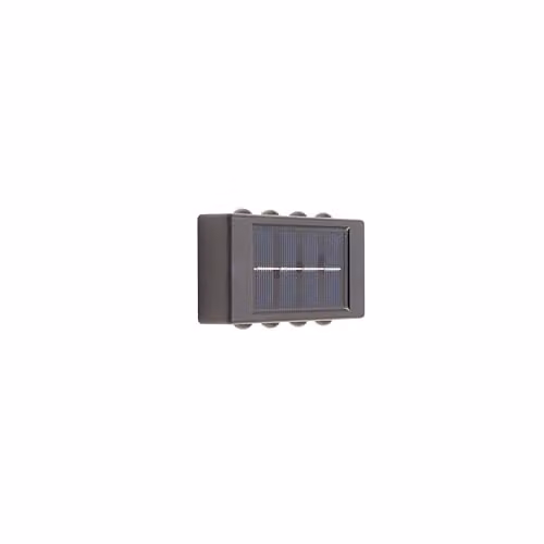 GardenKraft 2-Pack Solar Outdoor Wall Lights in Black with Warm White LEDs – 6