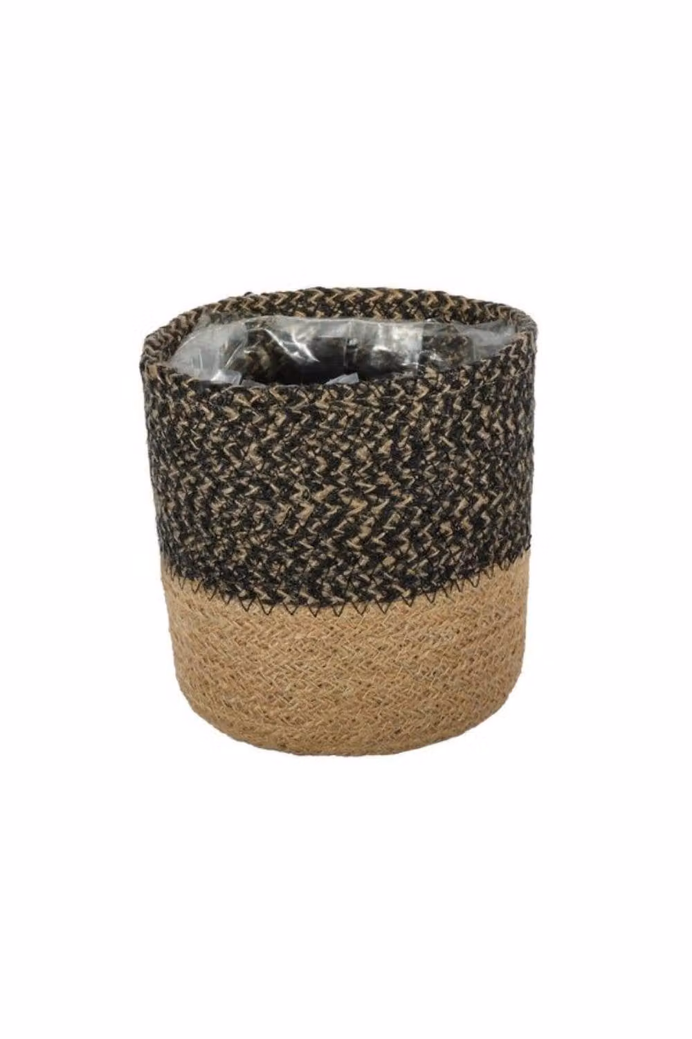 KDMD Black and Natural Jute Basket 3 Pack, W/D/H: 14 x 14 x 14 cm – 2