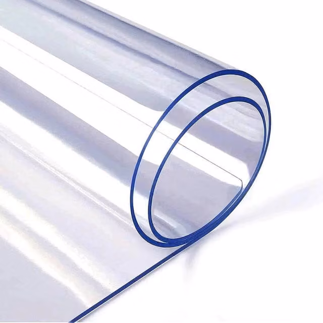 VOGREX Transparent PVC Table Protector, Clear Rectangular Tablecloth, W: 50 cm, D: 100 cm