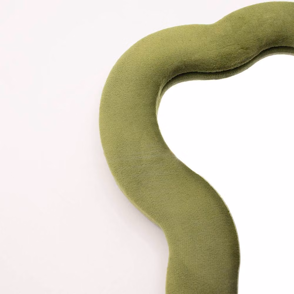 Serenityy Luxury Soft Wall Mirror in Cloud Moss Green, W: 50 cm, H: 100 cm – 2