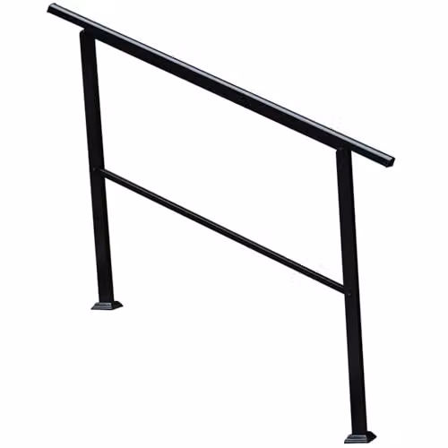 Gr8 Garden Adjustable Black Steel Outdoor Mobility Handrail for 1-4 Steps – 3