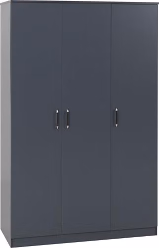 Seconique Dakota 3 Door Wardrobe Bedroom Set in Matt Dark Grey, H: 175 cm, W: 110 cm, D: 48 cm – 3