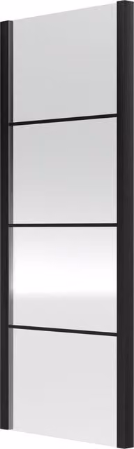 Balterley Sonic Patterned 8mm Toughened Safety Glass Shower Side Panel, Black, Width: 900 mm