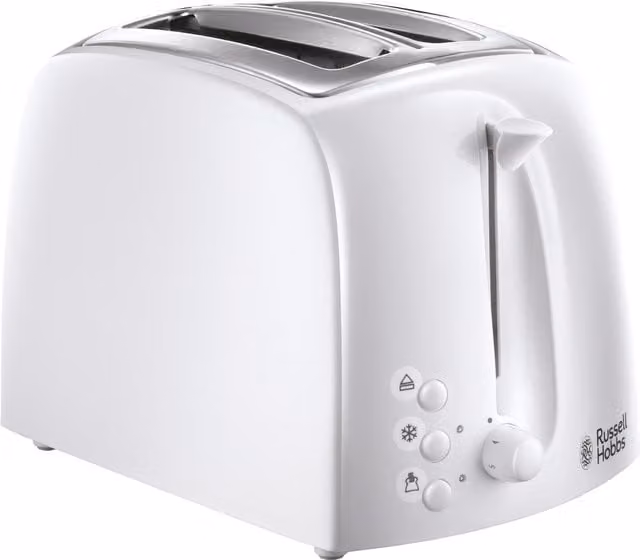 Russell Hobbs 2 Slice Textures Toaster, White