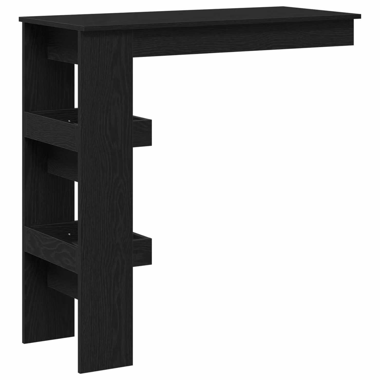 Berkfield Home Black Oak Drop Leaf Wall Bar Table, W/D/H: 102 x 55 x 103.5 cm – 5