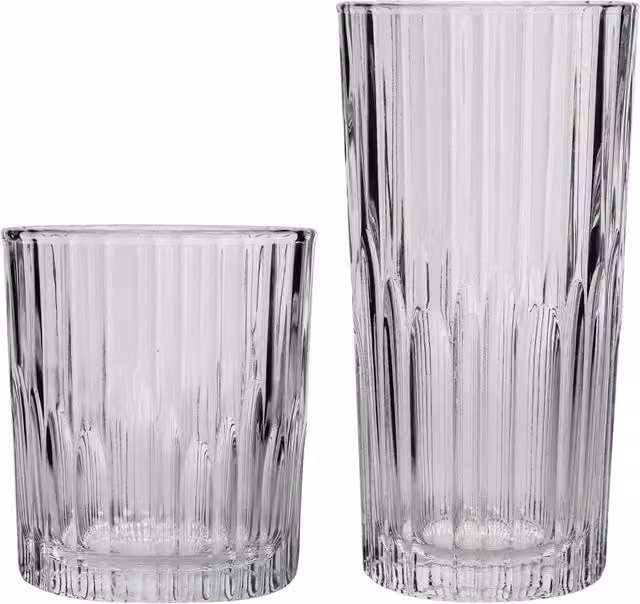 Duralex 12 Piece Transparent Glass Tumbler Set