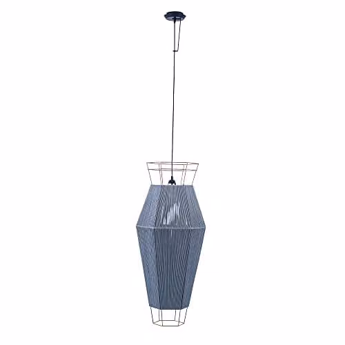 Netlighting LEDS C4 Legato 1 Light Wall and Ceiling Pendant in Black and Grey with E27 Socket