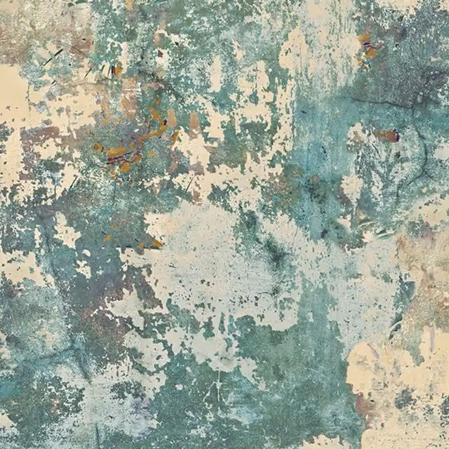I Love Wallpaper Abstract Industrial Plain Wallpaper in Petrol and Ochre