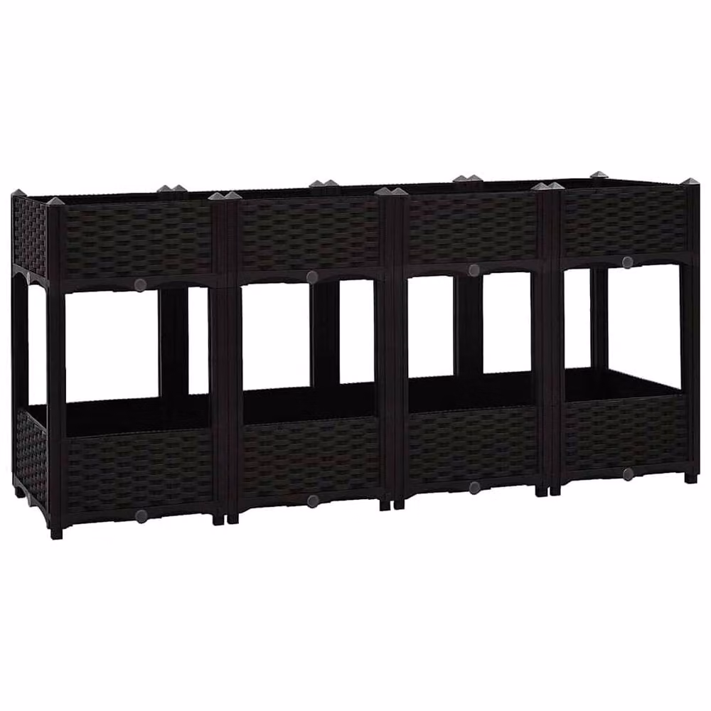 Berkfield Home Black Polypropylene Raised Bed W/D/H: 160 x 40 x 71 cm – 2