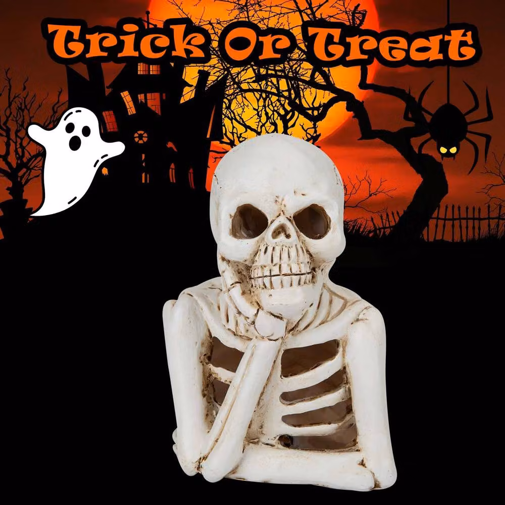 VFM e-Store Halloween Skeleton LED Tabletop Decoration Tray, White – 3