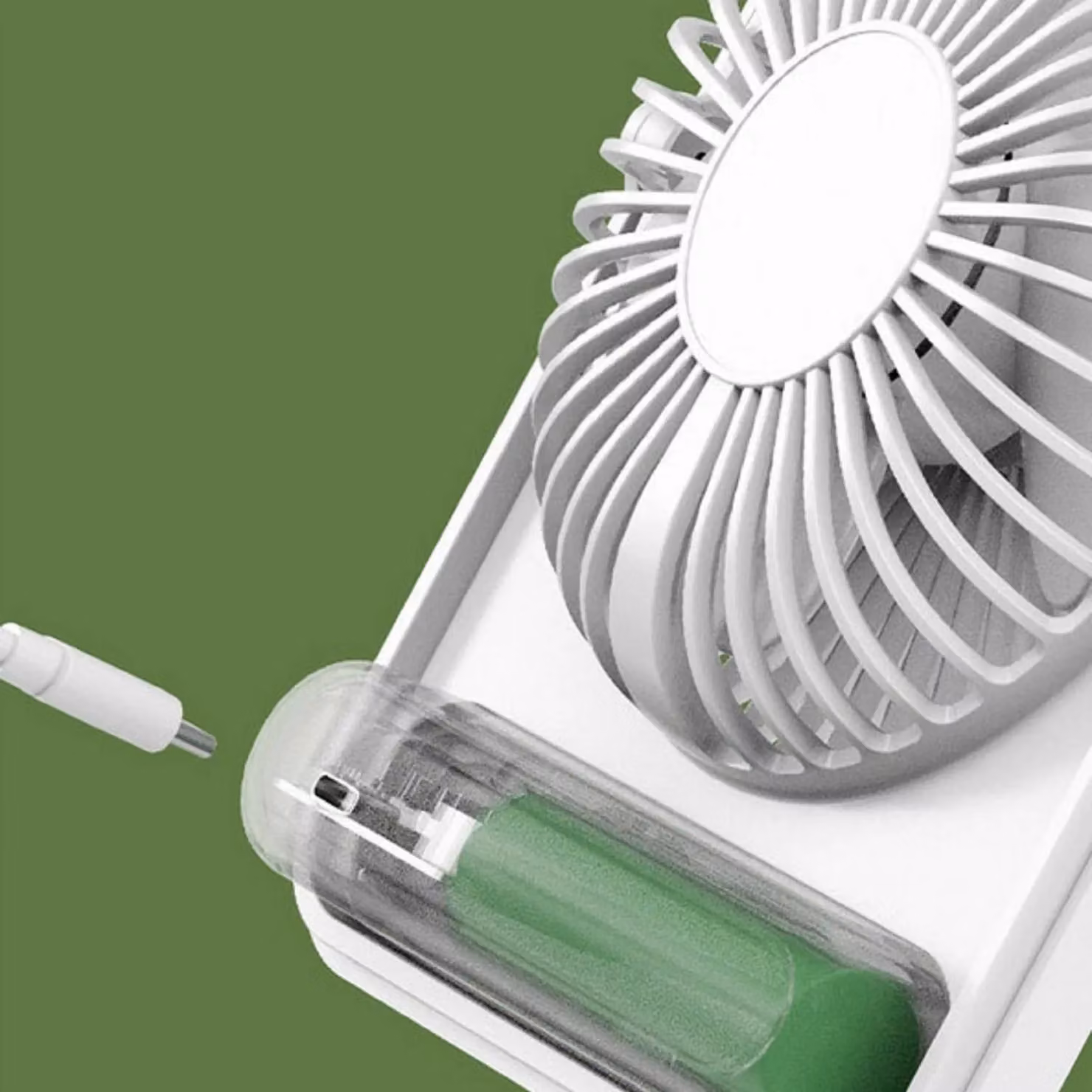 Leaper White USB Rechargeable Desktop Fan in Black – 2