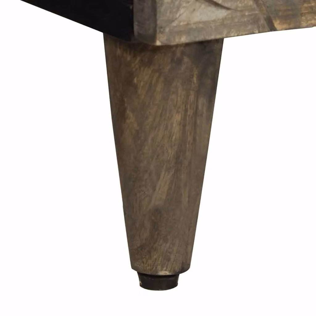 Berkfield Home Light Grey Mango Wood Bedside Cabinet W/D/H: 50 x 33 x 60 cm – 7