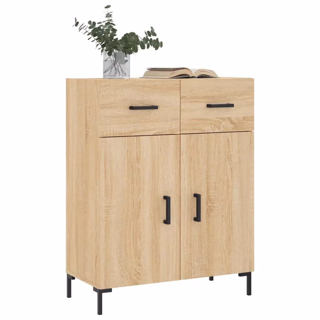 Berkfield Home Sonoma Oak Sideboard in Brown, W/D/H: 69.5 x 34 x 90 cm – 2
