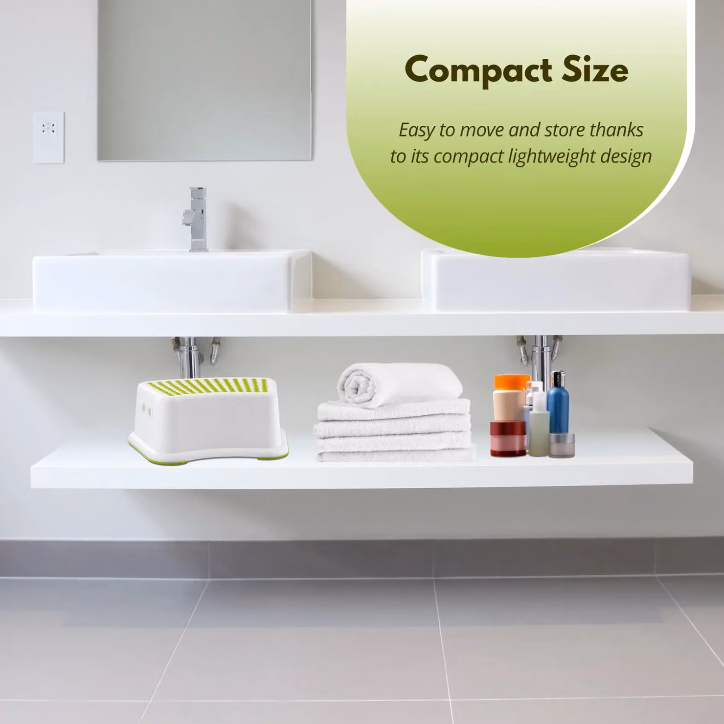 Marco Paul Modern Plastic Stepping Stool for Children in White – 4