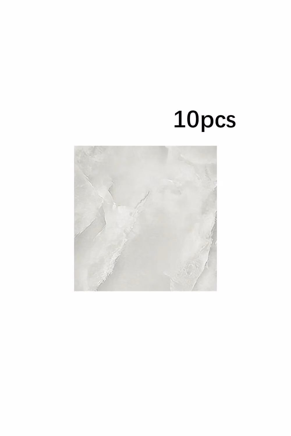 Living and Home 10pcs Self-Adhesive Off-white Jade Marble PVC Wallpapers, W/D: 40 x 40 cm – 2