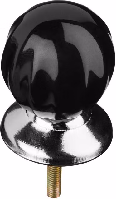 Orsina Polished Black Ceramic Retro Style Drawer Knobs – 2