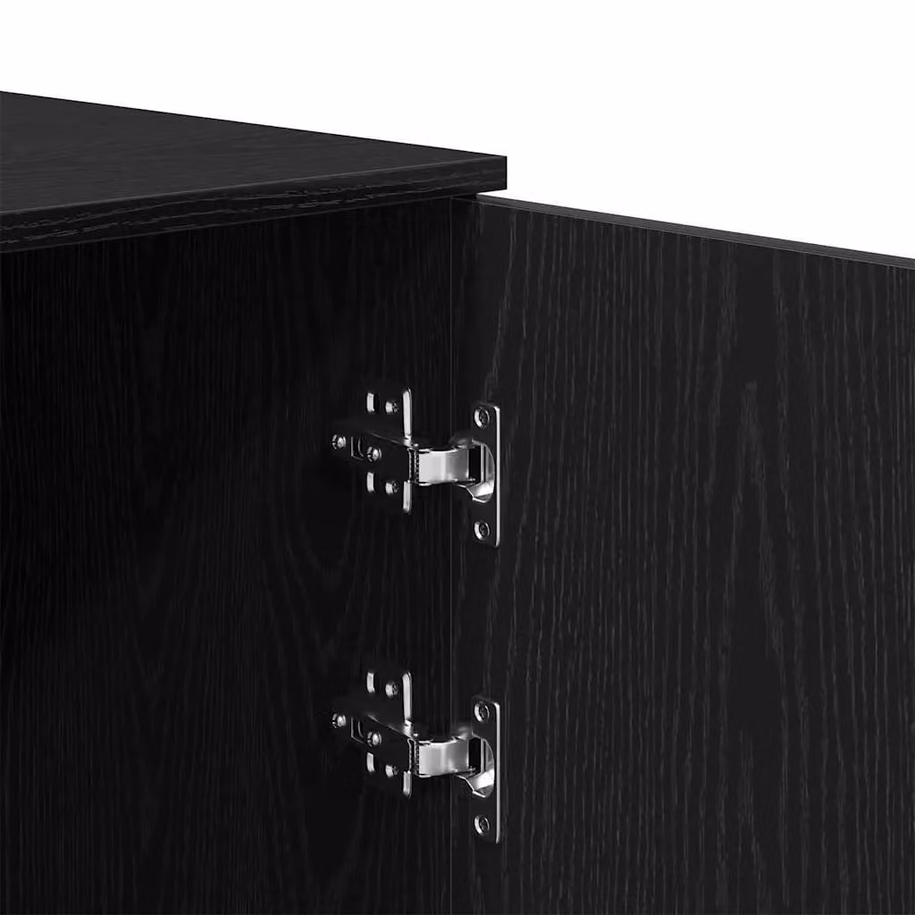 Berkfield Home Wall Mounted Black Storage Cabinet with Hinged Doors, W/D/H: 40 x 45 x 103.5 cm – 4