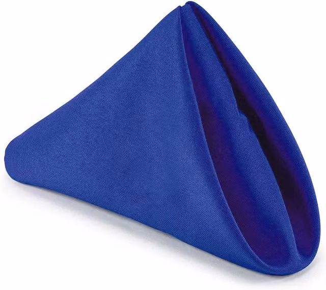 Neel Blue Reusable Polyester Table Napkins in Blue, W/D/H: 50 x 50 x 0.2 cm – 1