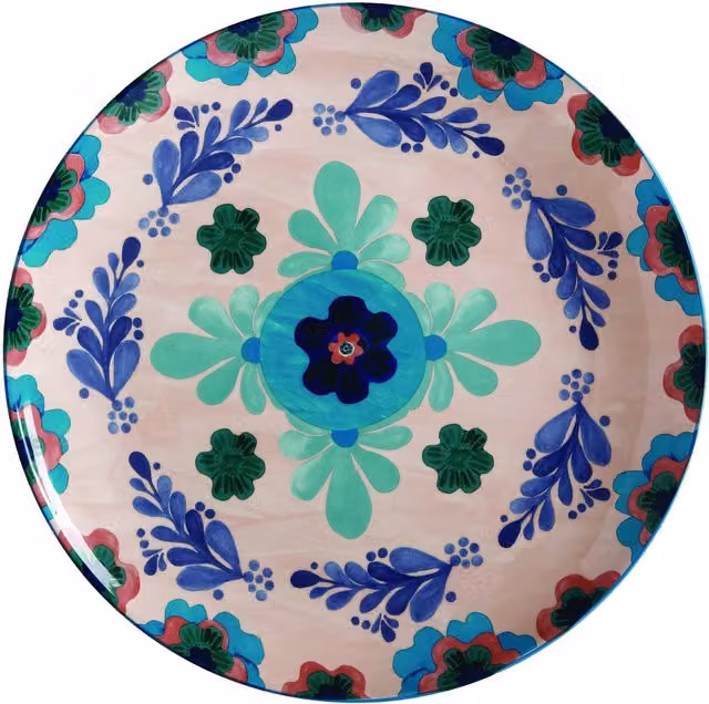 Maxwell Williams Majolica Floral Ceramic Round Platter, Diameter: 36.5 cm, Assorted Colours