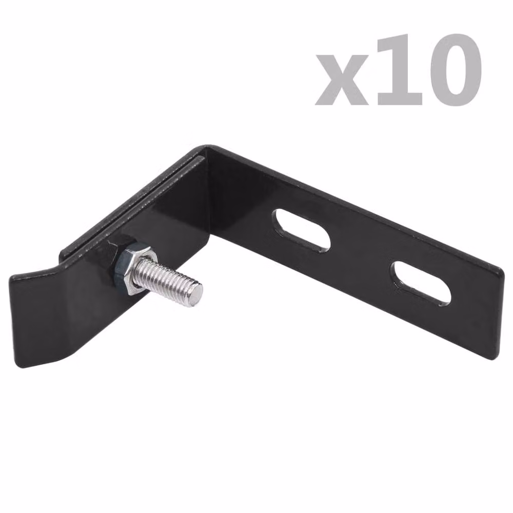 Berkfield Home Wall Corner Connector, 10 Sets, Galvanised Steel, Anthracite Black – 2