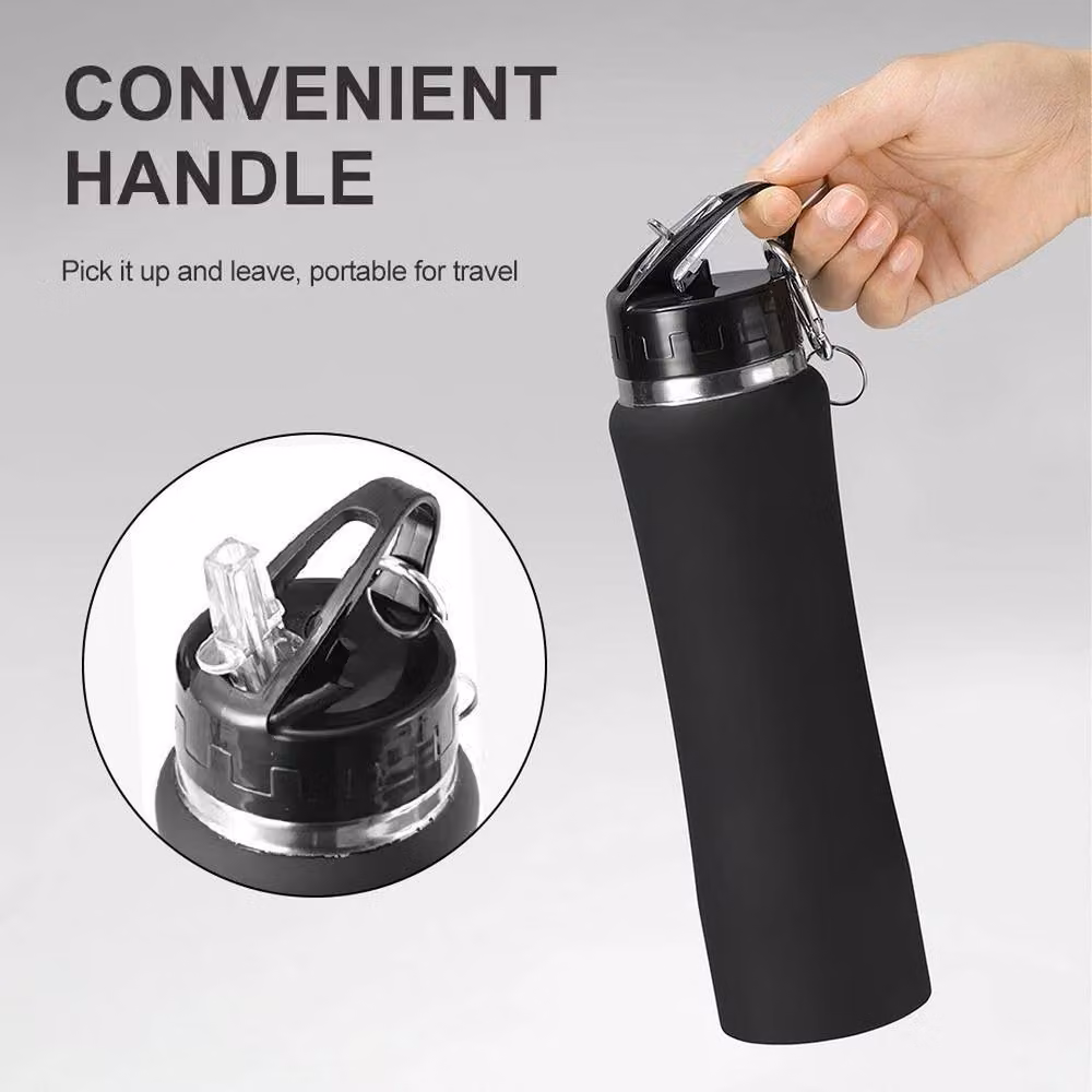 Spetlek Black 750ml Stainless Steel Double-layer Thermal Straw Bottle – 5
