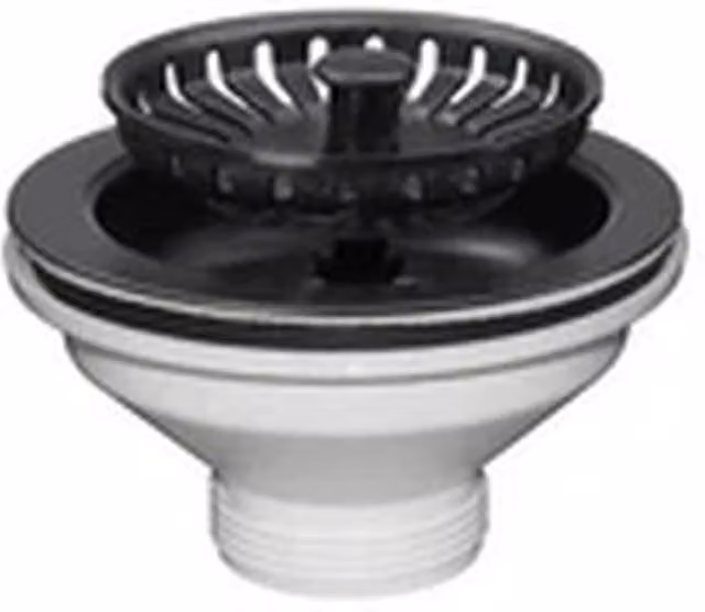 EONLION Matt Black Plastic Kitchen Sink Basket Strainer Waste Accessory – 1